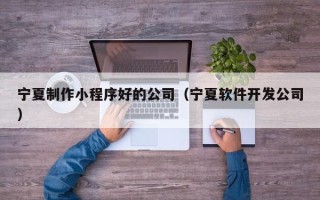 益阳宁夏制作小程序好的公司（宁夏软件开发公司）